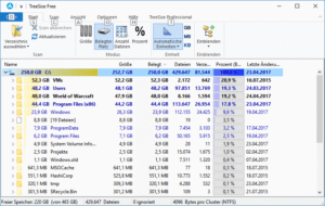 TreeSize Hauptfenster