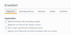 Schnellsuche im Firefox