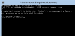 Win8 Bootmenü aktivieren
