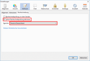 Rechtschreibprüfung aktivieren