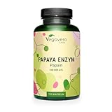 PAPAYA Enzym Vegavero® | HOCHDOSIERT: 2.100 mg reines Papain pro Tagesdosis | Hohe Enzymaktivität:...