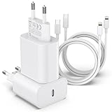 Apple MFi Certified 4er-Pack 25W Schnellladegerät, USB C Ladegerät mit iPhone 14 Ladekabel...