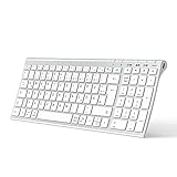 iClever Kabellos Tastatur, BK10 Bluetooth Tastatur Mac mit 3 Bluetooth Kanälen, Ultraslim...