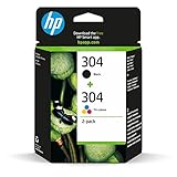 HP 304 (3JB05AE) Multipack Original Druckerpatronen 1xSchwarz,1x Farbe für HP DeskJet 26xx, 37xx,...