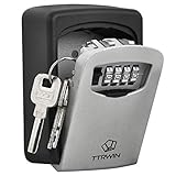 TTRWIN Schlüsselbox Schlüsselsafe Schlüsseltresor, (Silbrig)mit 4-stelligem Hochcodeschloss...
