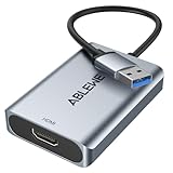 ABLEWE USB zu HDMI Adapter, Upgraded Aluminium HDMI zu USB 3.0.2.0 Audio Video Grafik Konverter...