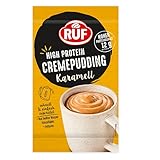 RUF High Protein Cremepudding Karamell, Karamell-Pudding aus der Tasse, 13g Protein pro Portion,...