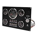 Boots-Instrumententafel, Marine Gauge Cluster 5 Set 12 V 7 Farben Ölstand Dash Wassertemperatur...