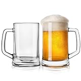 KONZEPT Bierkrug 0,5 liter, 2er Set Biergläser mit Henkel, Perfekt für Zuhause, Restaurants und...