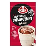 RUF High Protein Cremepudding Schoko, Schoko-Pudding aus der Tasse mit 13g Protein pro Portion,...