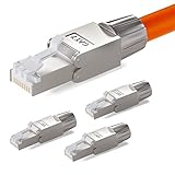 HB-DIGITAL 4x CAT 7 RJ45 Netzwerkstecker für Ethernet LAN Verlegekabel auf Schneidklemme LSA...