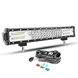 Willpower 46cm 252W LED Arbeitsscheinwerfer Bar LED Scheinwerfer 12V 24V mit Kabelbaum Flutlicht...