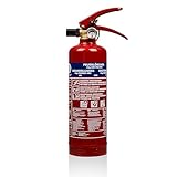 Smartwares Pulver-Feuerlöscher -1 kg - für ABC-Feuer - geeignet für Fahrzeuge & Haushalte - inkl....