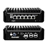 Glovary Firewall Mini PC Quad Core N100, DDR5 8GB RAM 128GB NVMe SSD, 6 x 2.5GbE i226V LAN Fanless...