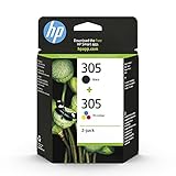 HP 305 (6ZD17AE) Original Druckerpatrone,1xSchwarz,1xFarbe für HP DeskJet 2300, 2700, 2800, 4100,...