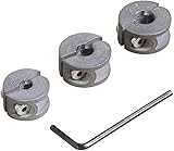 wolfcraft Tiefenstopp-Set - Durchmesser 6, 8, 10 mm I 2755000 I Für tiefenbegrenztes Bohren,...