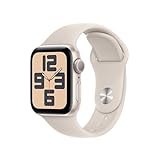 Apple Watch SE (2. Generation, 2023) (GPS, 40 mm) Smartwatch mit Aluminiumgehäuse und Sportarmband...