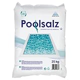 Salinen Poolsalz 25kg für Salzwasser-Pool & Schwimmbad I hochreines Siedesalz, 99,9% NaCI I schnell...
