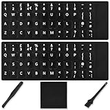 CaseBuy Englische Tastatur-Aufkleber (5-in-1), Ersatz QWERTY UK Englisch Tastatur-Aufkleber mit...