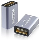 VCELINK HDMI Kupplung 8K, HDMI Buchse auf Buchse Verbinder 2.1, Unterstützt 8K@@60Hz/ 4K@@120Hz...