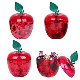 Winter Shore Große Rote Frischhaltedose Apfel [4er-Pack] - Aufbewahrungsbox Apfel aus Kunststoff...