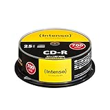 Intenso 1001124 CD-R Rohlinge 700MB, 52x, Spindel, 25er Cakebox