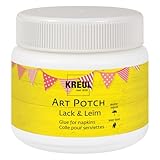 KREUL 49251 - Art Potch Lack und Leim, transparent, 150 ml, Serviettentechnik- und Dekokleber auf...