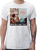 T-Shirt Herren - eigenem - Foto Bild Geschenk - XXL - Weiß - und Text tshirt selbst gestalten...