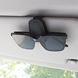 TIESOME Sonnenbrillenhalter für Auto Sonnenblende magnetischer Leder Brillenhalter Clip für Auto...