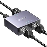 UGREEN LAN Splitter 1 auf 2 1000Mbps Ethernet Splitter LAN Switch 2 Port mit Type-C Stromkabel...