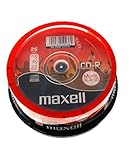 25 Maxell CD-R 700MB Music XL-II 80 in Cake -Box besonders für Musik geeignete 80 MU Rohlinge,...