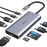 USB C Hub für MacBook, Mac Adapter Multiport 9 in 1 mit 4K 60Hz HDMI, 100W PD, SD TF...