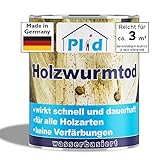 PLID® Holzwurmbekämpfung Holzwurmtod Farblos [DAUERHAFT WIRKSAM] - Mittel gegen Holzwürmer in...