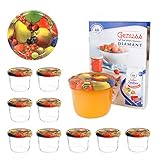 MamboCat 10er 230 ml Sturzglas-Set | Einmachgläser + Twist-Off-Deckel Obst gelbe Birne + GRATIS...