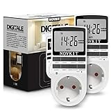 2x NOVKIT digitale Zeitschaltuhr Steckdose mit 10 konfigurierbaren wöchentlichen Programme und...