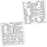 SYNERLOGIC Mac OS (M/Intel) + Word/Excel (for Mac) Quick Reference Keyboard Shortcut Stickers - for...