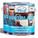 PLID® Bootslack Farblos Glänzend für Holz - Klarlack Holz Wasserfest - Küchenarbeitsplatte...