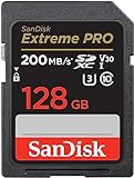 SanDisk Extreme PRO SDXC UHS-I Speicherkarte 128 GB (V30, Übertragungsgeschwindigkeit 200 MB/s, U3,...