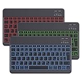 Emetok deutsche Bluetooth Tastatur für alle iPad-Modelle/iPhone/Samsung/Android, Wiederaufladbar...