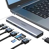 HODO USB C Adapter für MacBook Pro Air, MacBook Hub 8 in 2, MacBook Zubehör mit 4K...