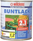 Wilckens 2in1 Acryl Buntlack für Innen und Außen, seidenmatt, 750 ml, RAL 9010 Reinweiß