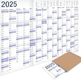 Yohmoe® XXL Jahresplaner 2025 Wandkalender (98 x 68 cm) GEFALZT in Poster Größe. Querformat,...