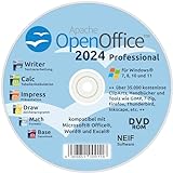 Open Office 2024 Professional Vollversion auf DVD - kompatibel mit Microsoft® Office® Word® und...