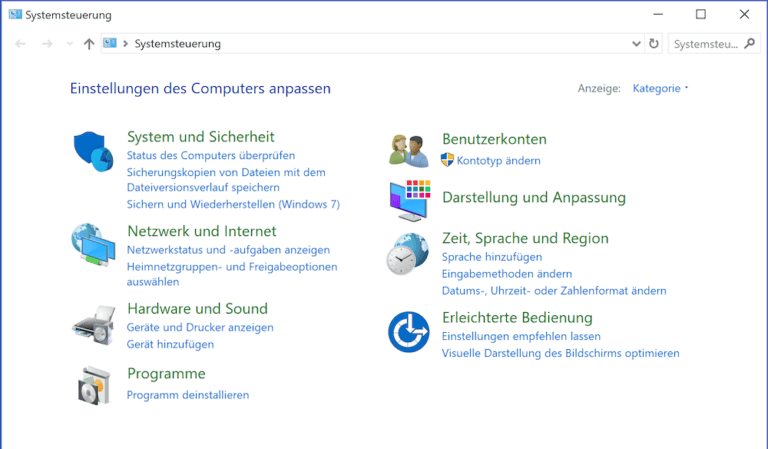 Systemsteuerung Schnell Aufrufen In Windows - So Geht's | Tippscout.de