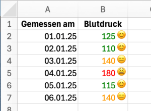 Excel Format mit Farbe und Smiley